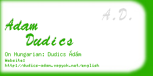 adam dudics business card