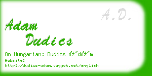 adam dudics business card
